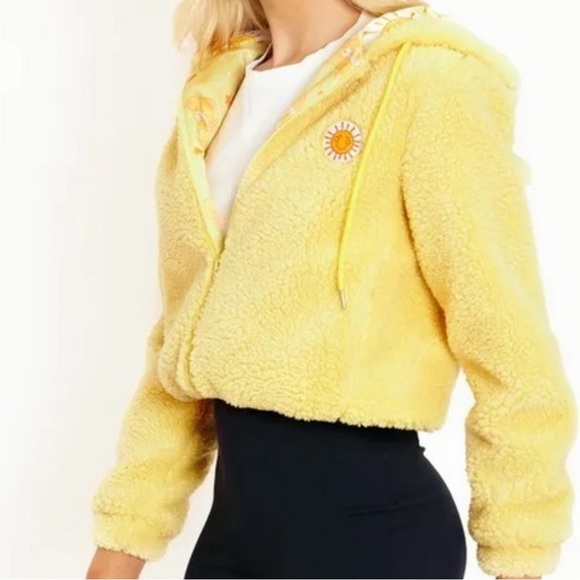 Blackmilk x Carebear Sunshine Bear Fleece Teddy Jacket with Hood - Picture 4 of 4